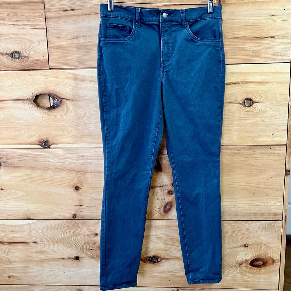 LOFT Women's Charcoal Gray Twill 5-Pocket “Made & Loved” Preppy Pants Size 28/6